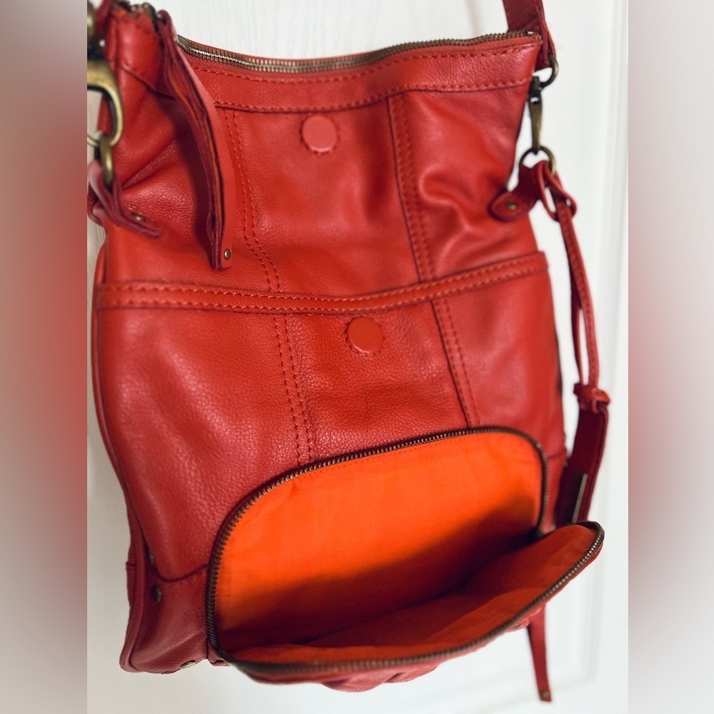Joe's Jeans Retro Boho Burnt Orange Slouchy Crossbody Bag - Picture 6 of 12
